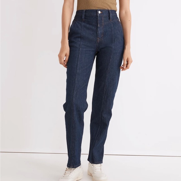 Madewell Perfect Vintage Straight Jean in Greenhaven Wash: Seamed Version - Picture 13 of 13